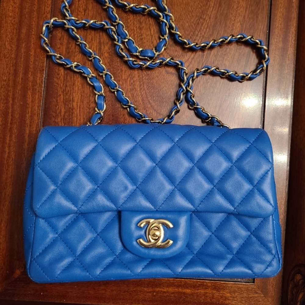 Chanel rectangular lambskin mini flap